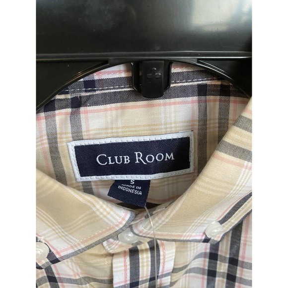 NWT Mens  Small Club Room Plaid Shirt - Picture 2 of 4